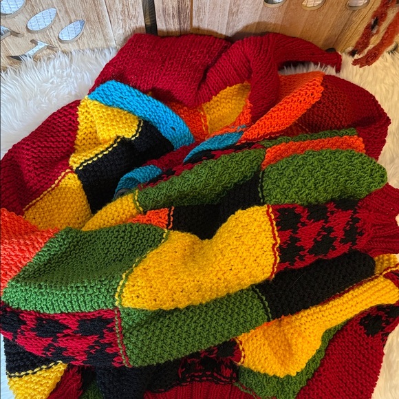 Vibrant Patchwork Women's Cardigan - Picture 7 of 7